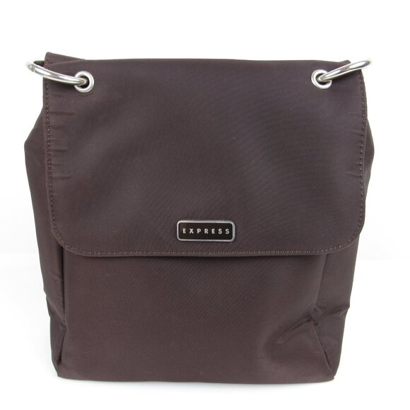 Express Brown Vintage Shoulder Purse Exterior Pocket - Picture 3 of 13